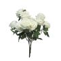 Fleur décorative rosier KAILIN sur piquet, blanc, 40cm