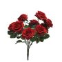 Fleur décorative rosier KAILIN sur piquet, rouge, 40cm