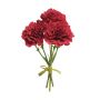 Bouquet d'œillets artificiel LIXUAN, rouge, 25cm