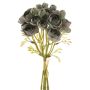 Bouquet de roses artificielles YANMEI, gris-violet, 30cm