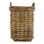 carré rotin Panier BENIGNO avec anse, brun, 30x30x52cm