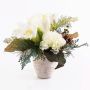 Composition d'amaryllis et hortensia artificielle URDA, blanc, 30cm, Ø30cm