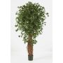 Ficus benjamina en plastique LUCIUS, vrais troncs, vert, 210cm