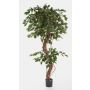 Ficus benjamina synthétique LUANO, troncs naturels, vert, 180cm