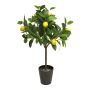 Arbre décoratif Citronnier HUINING, tronc artificiel, fruits, 70cm
