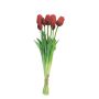 Bouquet de tulipes artificielles LONA, rouge-noir, 45cm, Ø15cm