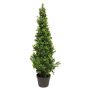 Pyramide de buis artificiel TOM, en cache-pot, 90cm