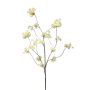 Branche artificielle de prunier OUNALI avec fleurs, blanc, 125cm