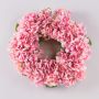 Couronne d'hortensias artificielle MEJA, rose, Ø35cm