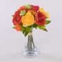 Bouquet de renoncules en tissu TONIE, jaune-orange, 20cm, Ø20cm