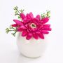 Gerbera en tissu IMINA, rose fuchsia, 12cm, Ø15cm