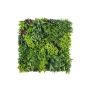 Kunstpflanzenmatte / Hecke RIBLA, fleurs, crossdoor, vert-rouge-blanc, 100x100cm