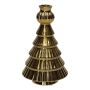 Bouteille déco Sapin BRIXON, lignes motif, céramique, doré-métallisé, 25,2cm, Ø14,3cm