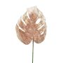 Feuille de Philodendron Monstera Deliciosa veloutée AOSHUN, rose, 70cm