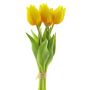 Bouquet de tulipes artificielles LETISIA, jaune, 25cm