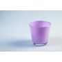 Bougeoir ALEX AIR en verre, violet, 7,5cm, Ø7,5cm