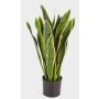 Sansevieria artificiel BEYZA, vert-jaune, 80cm