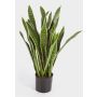 Sansevieria artificiel BEYZA, vert-jaune, 95cm