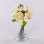 Bouquet de renoncules en tissu TONIE, blanc-rose, 20cm, Ø20cm