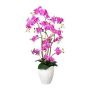 Fleur décorative Orchidée Phalaenopsis VELTORI, vase en céramique, lilas-rose fuchsia, 110cm