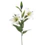 Branche déco Lis tigré RAISA, blanc, 85cm, Ø17-18cm