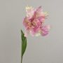 Fleur artificielle Tulipe perroquet ALISCHA, rose clair, 70 cm