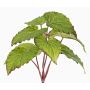 Bégonia à feuilles artificiel KATRICE sur tige, difficilement inflammable, vert, 25cm