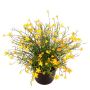 Fleur décorative « Impatiens » GISINDA dans un pot décoratif, jaune, 25 cm