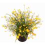Fleur décorative Impatiens GISINDA dans un pot décoratif, jaune, 25cm