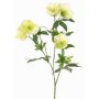 Branche de roses de Noël artificielles ANYALA, vert-blanc, 60cm, Ø5-6cm