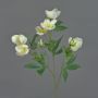 Branche de rose de Noël artificielle ANYALA, blanc crème, 60 cm, Ø 5-6 cm