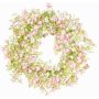 Couronne décorative de gypsophile GERSAN, rose-blanc, Ø30cm