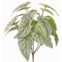 Bégonia à feuilles artificiel DIKTIS sur tige, vert-gris, 35cm