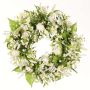 Couronne décorative d'été FEDORA, lavande, lathyrus, blanc, Ø 30 cm