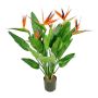 Strelitzia artificiel KUSUMA, orange-violet, 100 cm