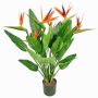 Strelitzia artificiel KUSUMA, orange-violet, 100cm