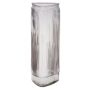 Vase à fleurs triangulaire NEROLANIK, verre, avec rainures, transparent, 30cm, Ø11cm