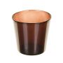 Pot à plantes ALENA SHINY, verre, brun brillant, 12,5cm, Ø13,3cm