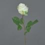 Fleur artificielle Rose POPI, blanc-vert, 55cm