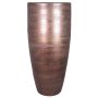 Vase sur pied THORAN avec veinures, en céramique, cuivre, 70 cm, Ø 32 cm