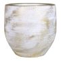 Cache-pot AETIOS, céramique, dégradé de couleurs, blanc-or, 20 cm, Ø 20 cm