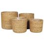 Panier à fleurs AMPARO, jonc de mer, 4 pièces, beige, 12-19cm, Ø13-20cm