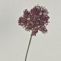 Fausse boule de neige VARINKA avec des bourgeons, aspect sec, rouge bourgogne, 55cm