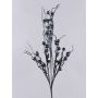 Branche artificielle d'églantier ARGYLE avec des cynorrhodons, paillettes, noir, 90cm