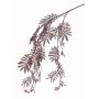 Branche de mimosa artificielle RENGU, rouge foncé, 110cm