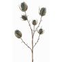 Branche artificielle de cardère sauvage LORISU, vert pétrole, 65cm, Ø3-4cm