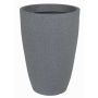 Pot de fleurs en plastique PINIOS, aspect pierre, gris, 77cm, Ø53cm