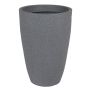 Pot de fleurs en plastique PINIOS, aspect pierre, gris, 77 cm, Ø 53 cm