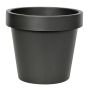 Cache-pot en plastique VOTHY, noir mat, 22 cm, Ø 25 cm
