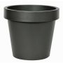 Cache-pot en plastique VOTHY, noir mat, 18cm, Ø20cm